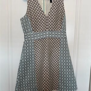 J. Crew Black and White Patterned Mini Dress